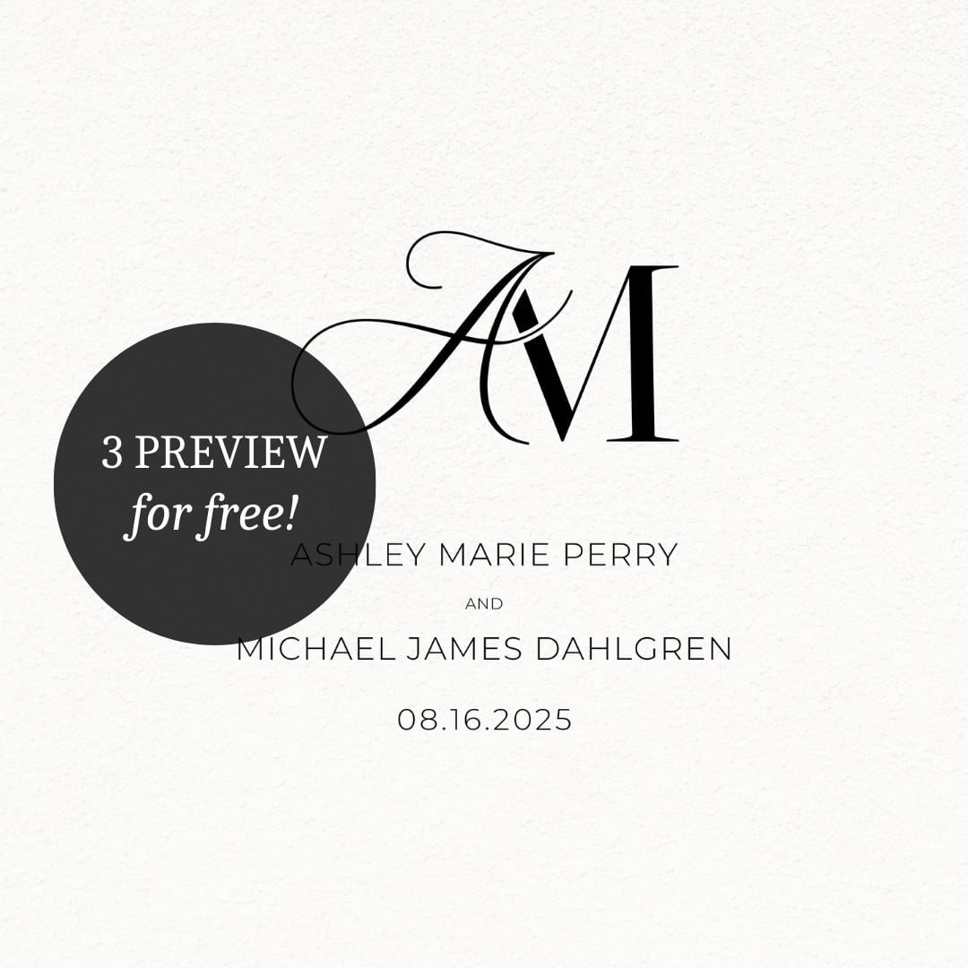 Custom Wedding Monogram