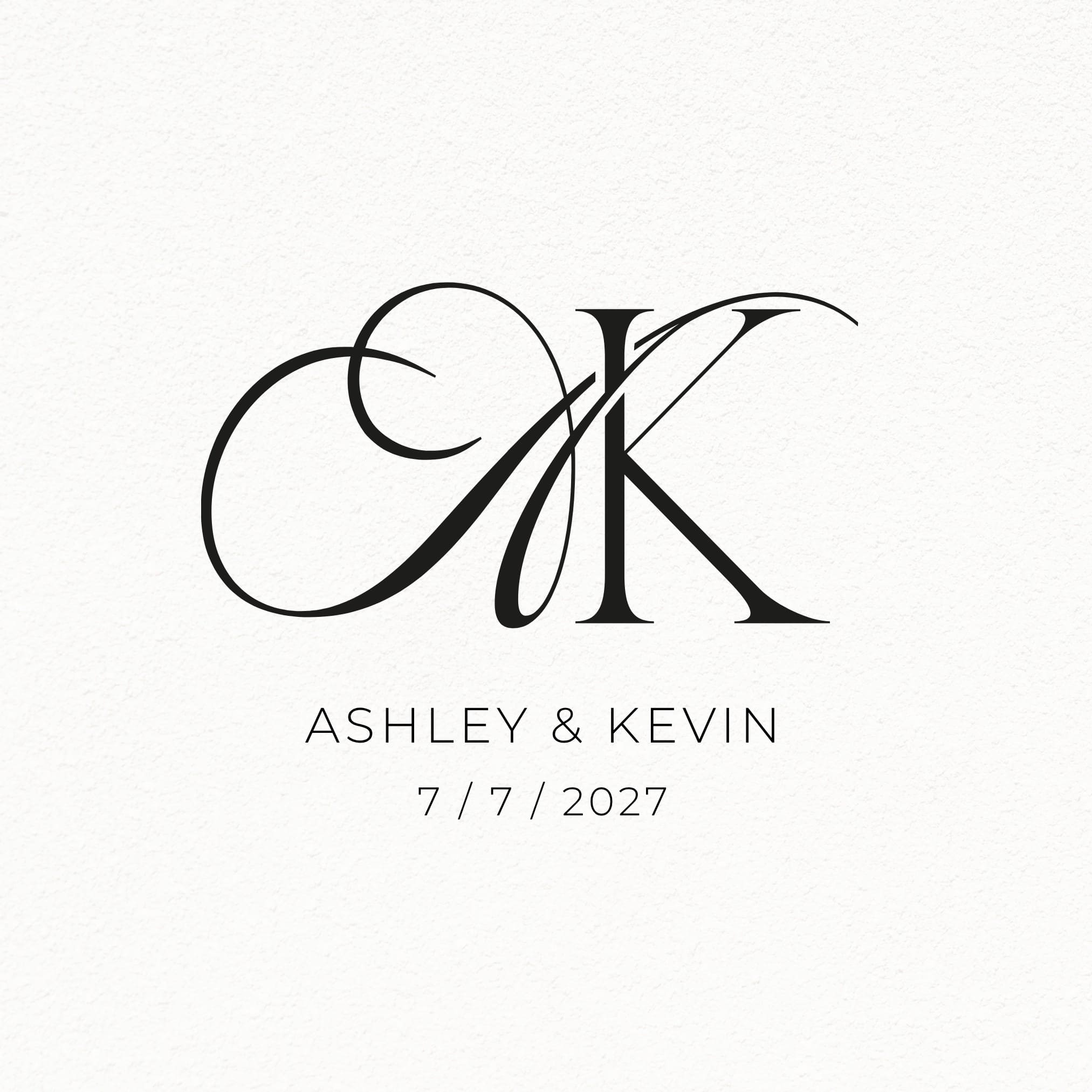 Custom Old Money Wedding Monogram