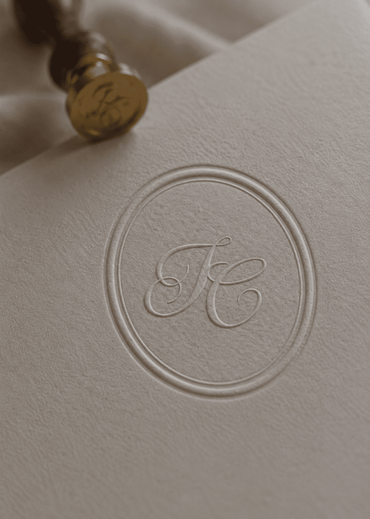 Embossed Custom Wedding Monogram