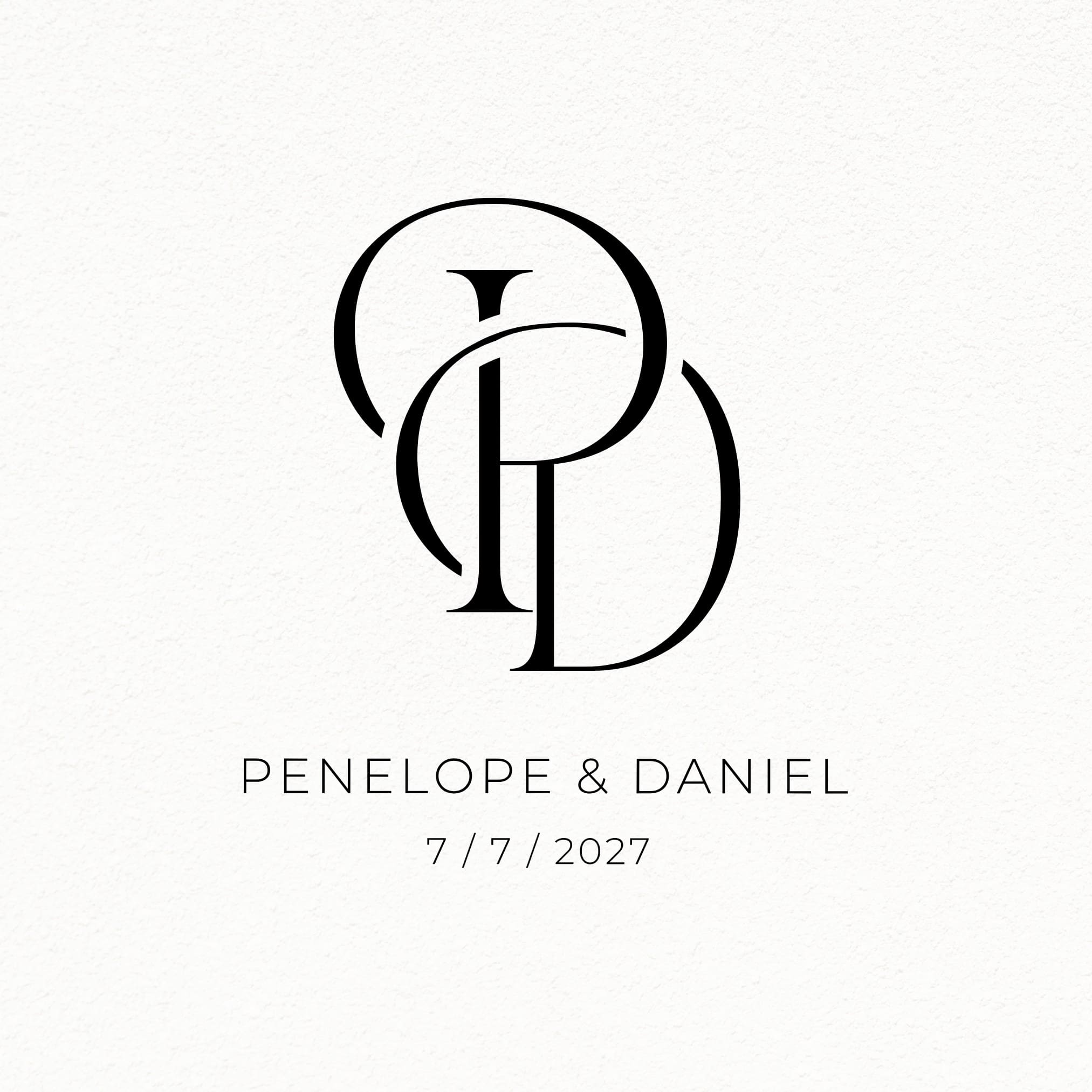 Custom Classic Wedding Monogram