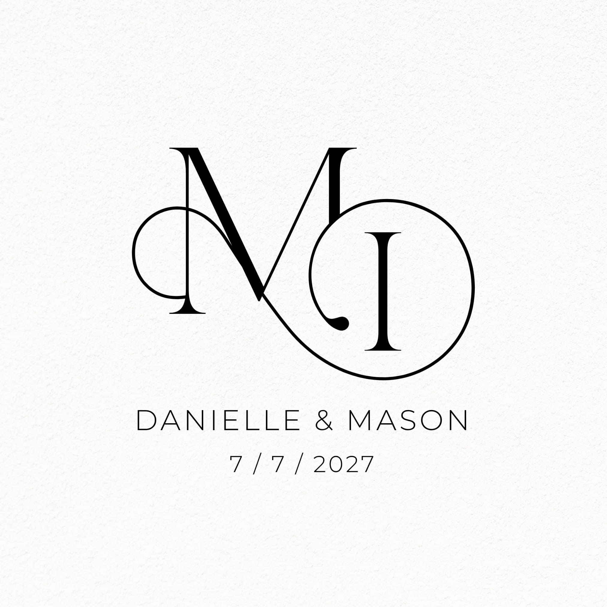 Custom Signature Wedding Monogram