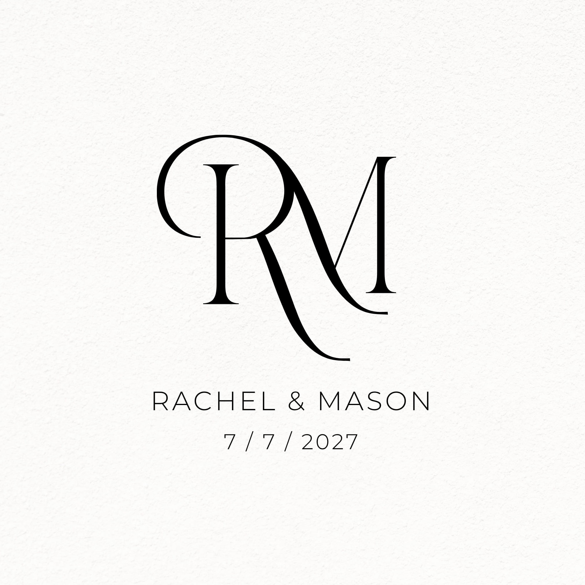 Custom Couture Wedding Monogram