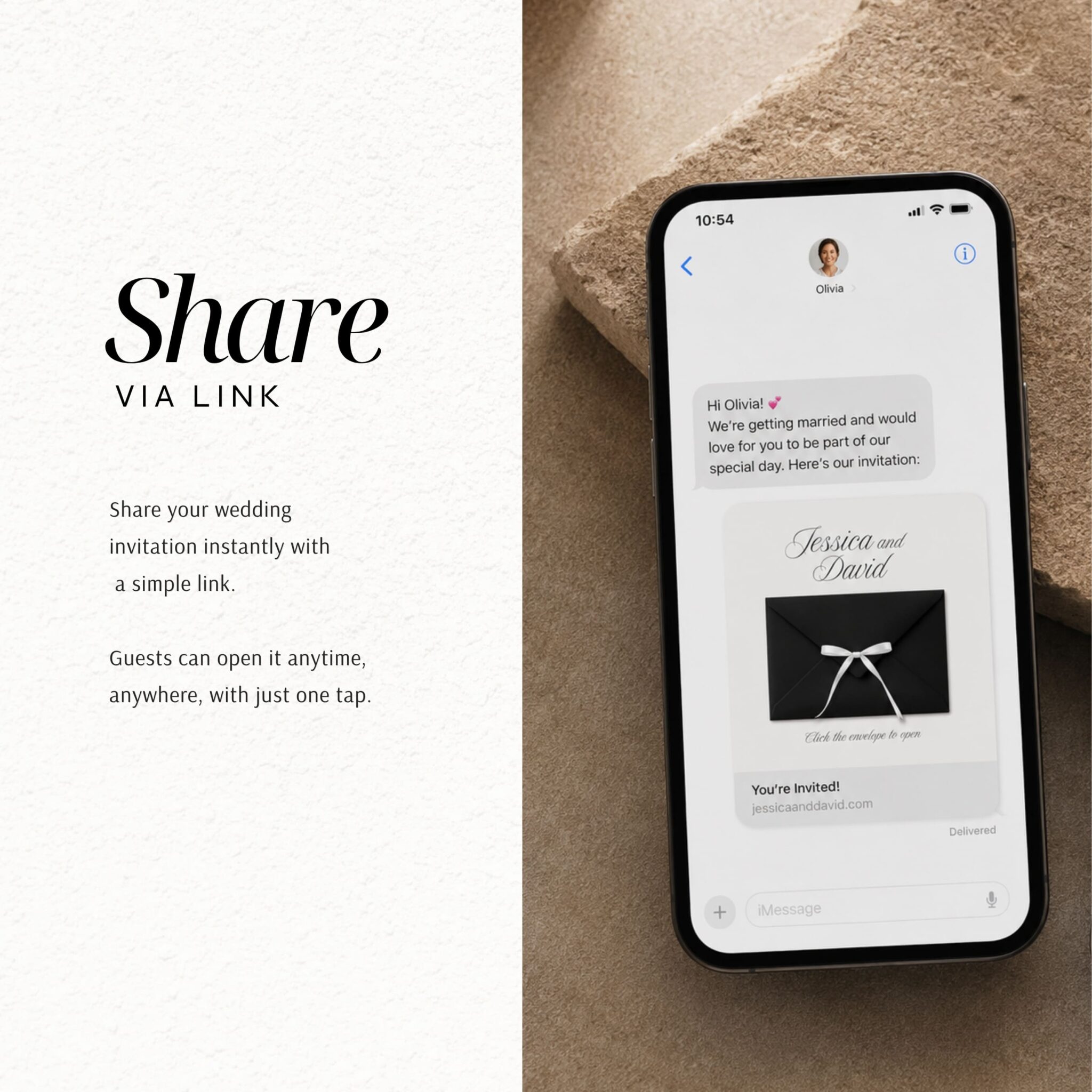 Minimalist Black & White Wedding Website Template with RSVP - Image 9
