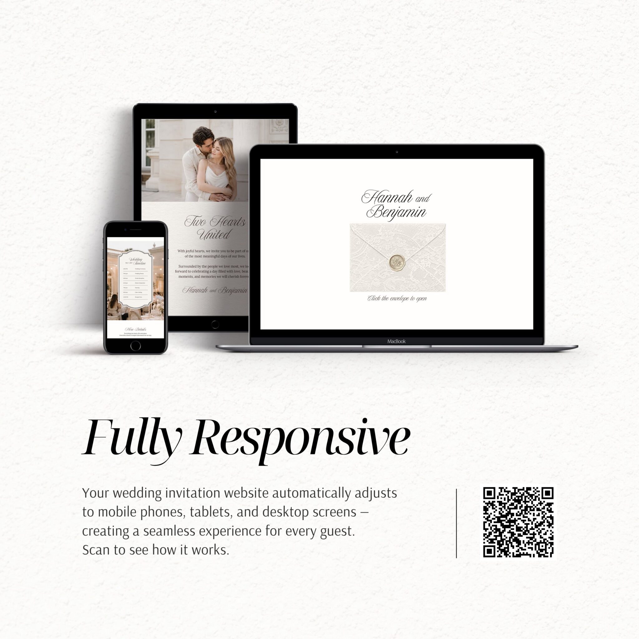 Luxury French Lace Wedding Website Template with RSVP - Image 10