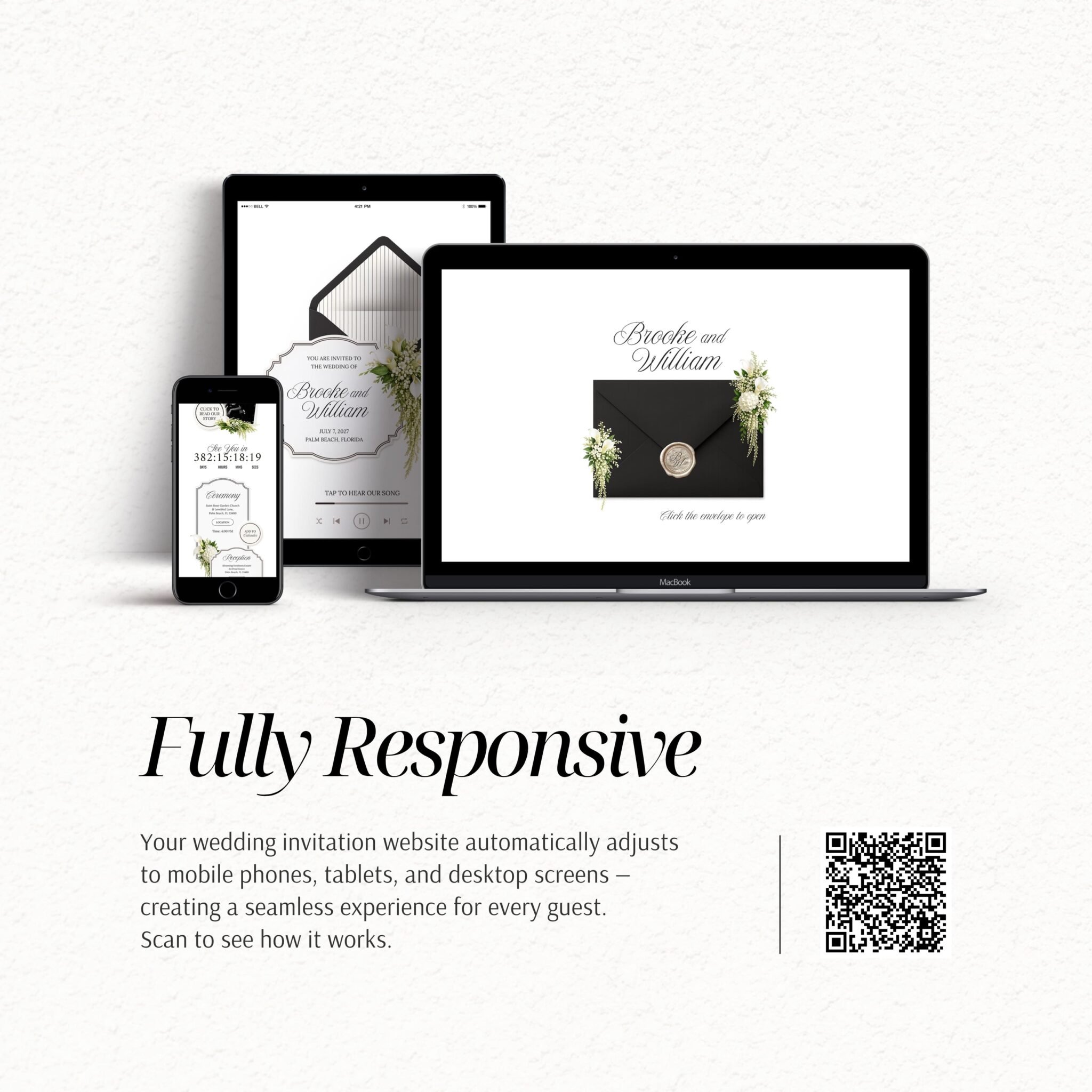 Black & White Old Money Wedding Website Template with RSVP - Image 10