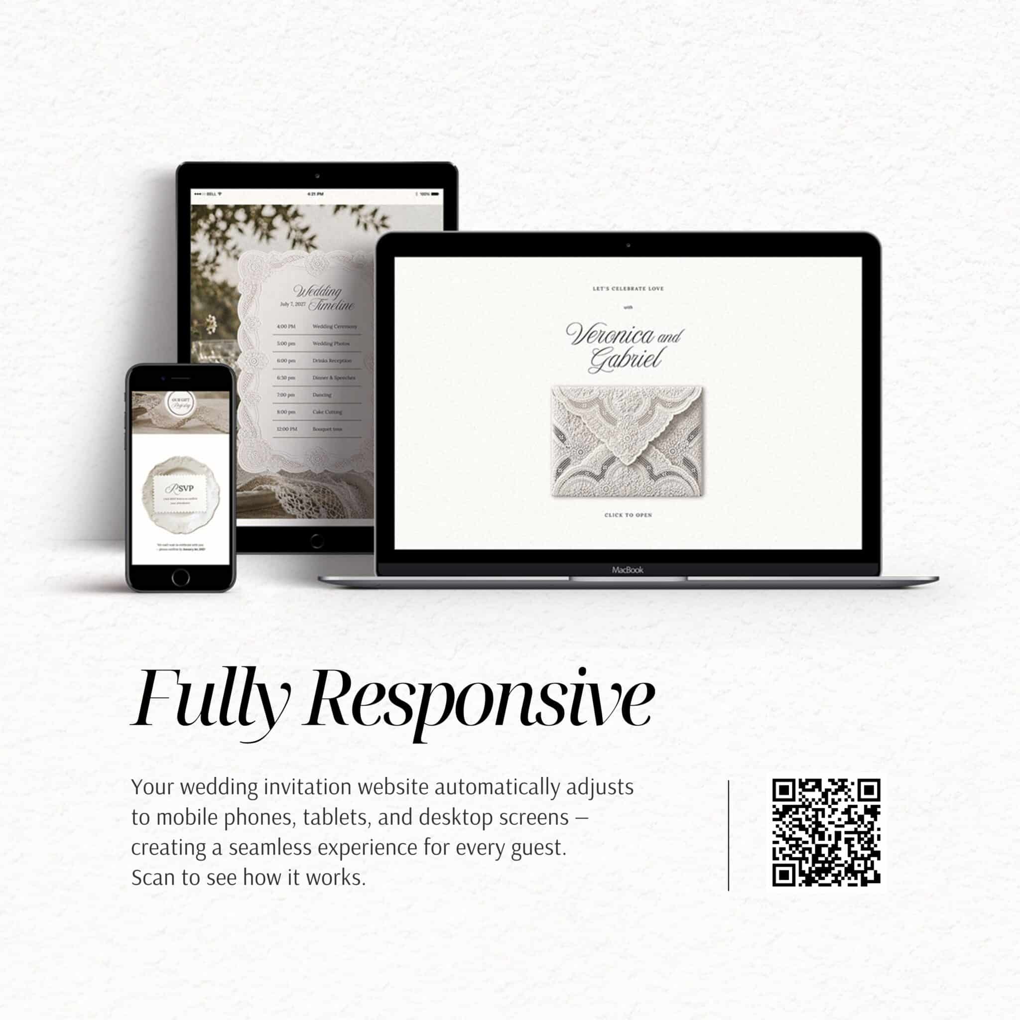 Fully responsive wedding website template
