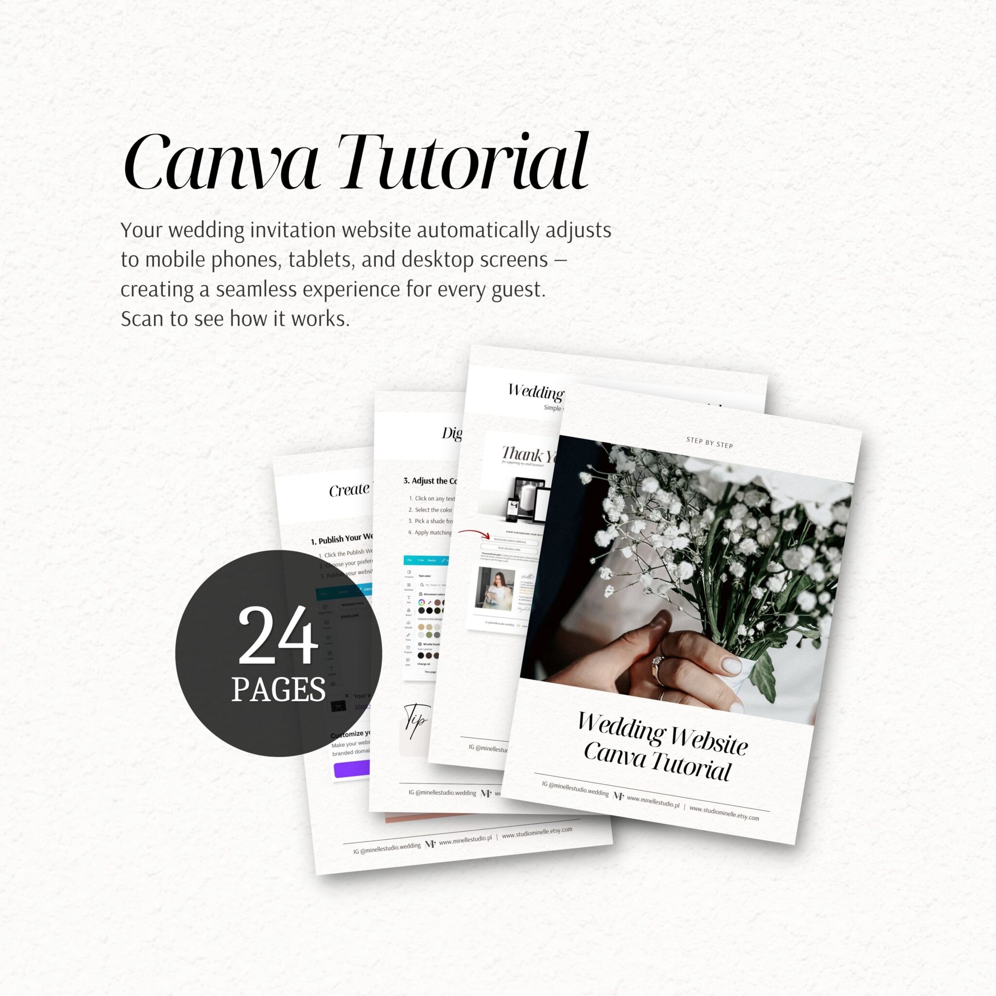 Luxury French Lace Wedding Website Template with RSVP - Image 12