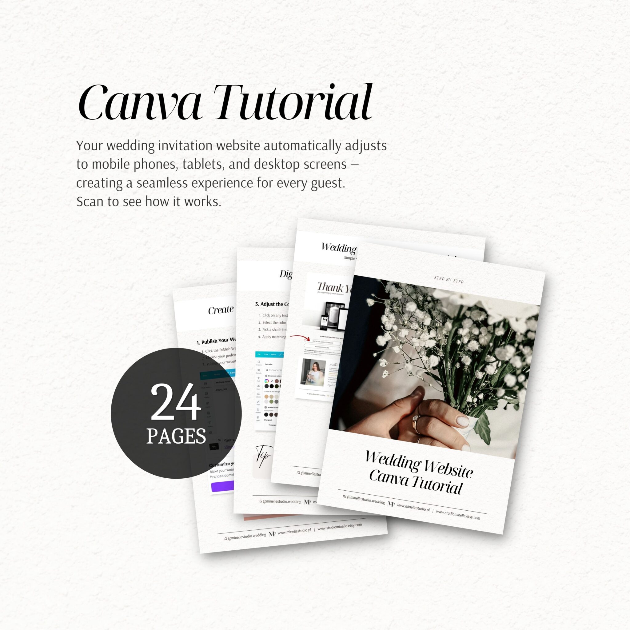 Chantilly Ivory Lace Wedding Website Template with RSVP - Image 13