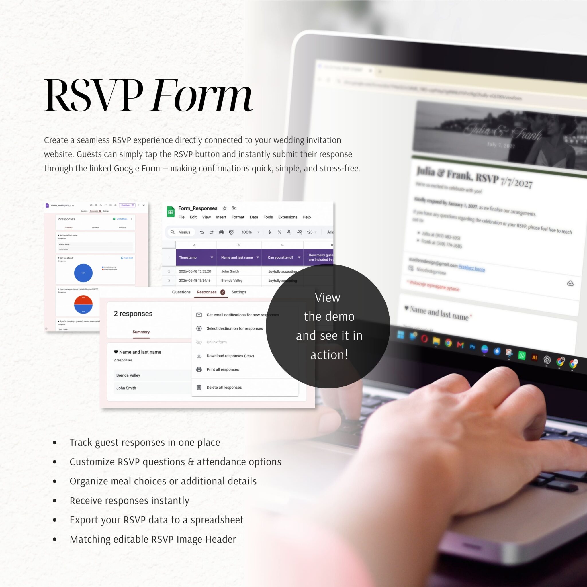 Sage Green Wedding Website Template with RSVP - Image 13