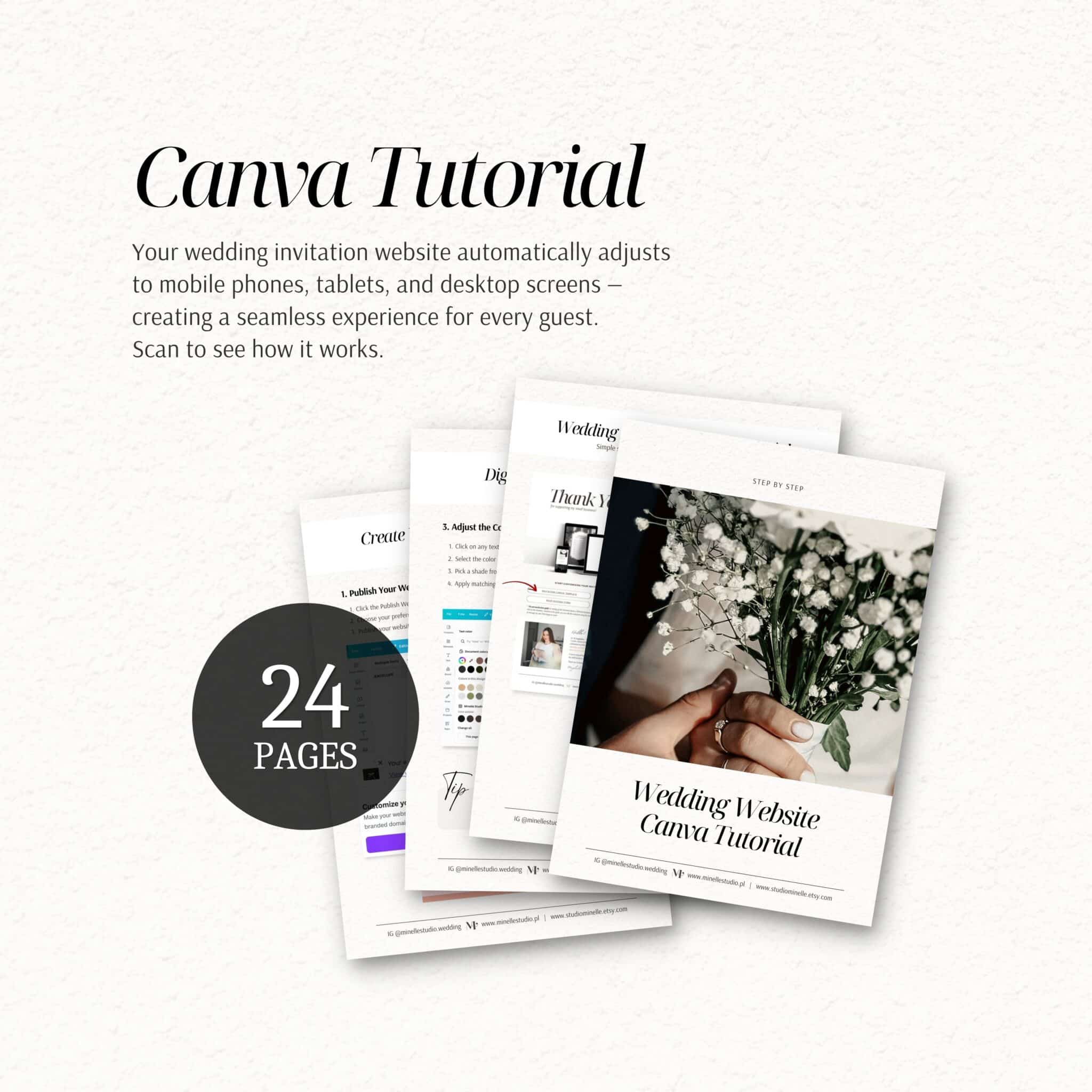 Wedding website Canva editing tutorial