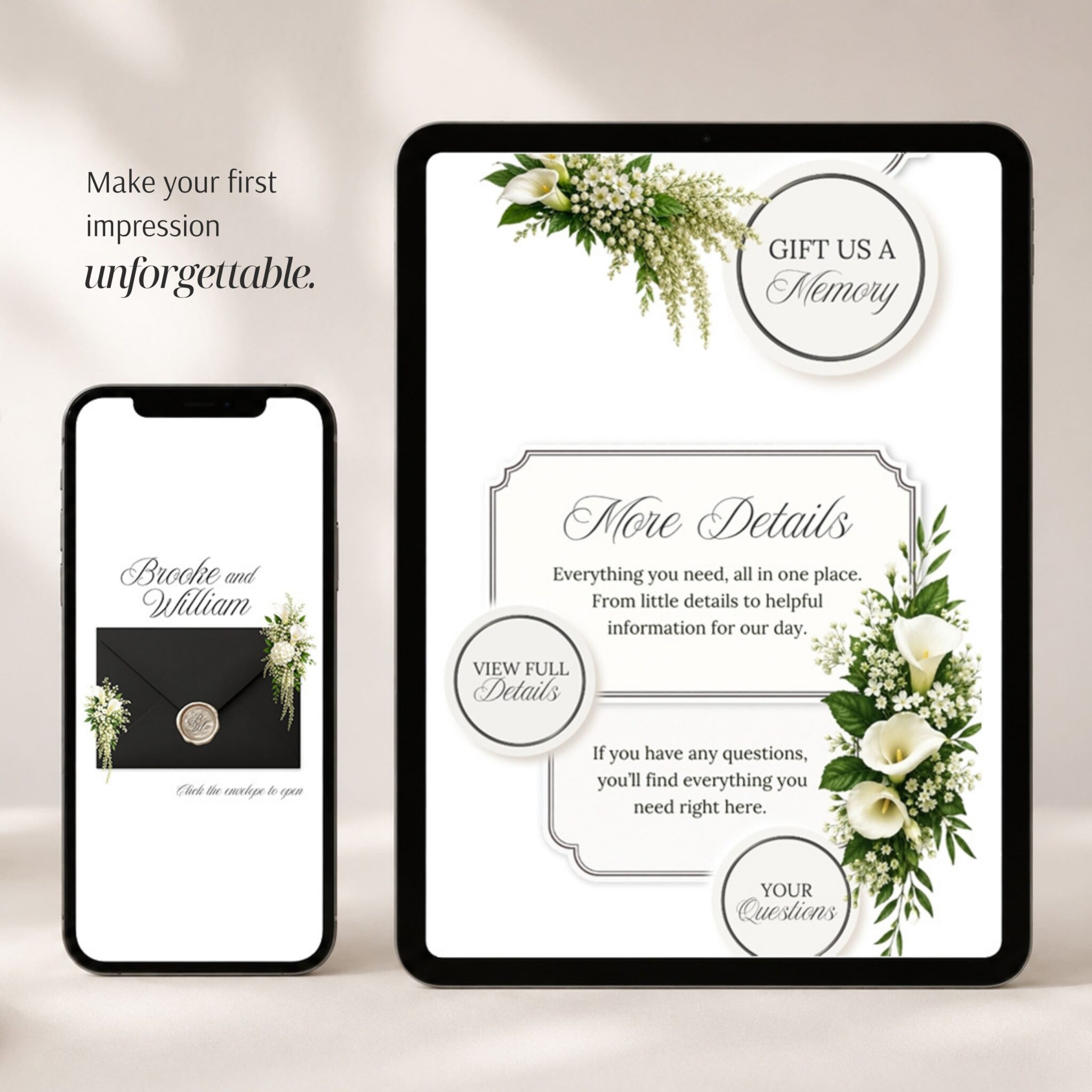 Black & White Old Money Wedding Website Template with RSVP - Image 14