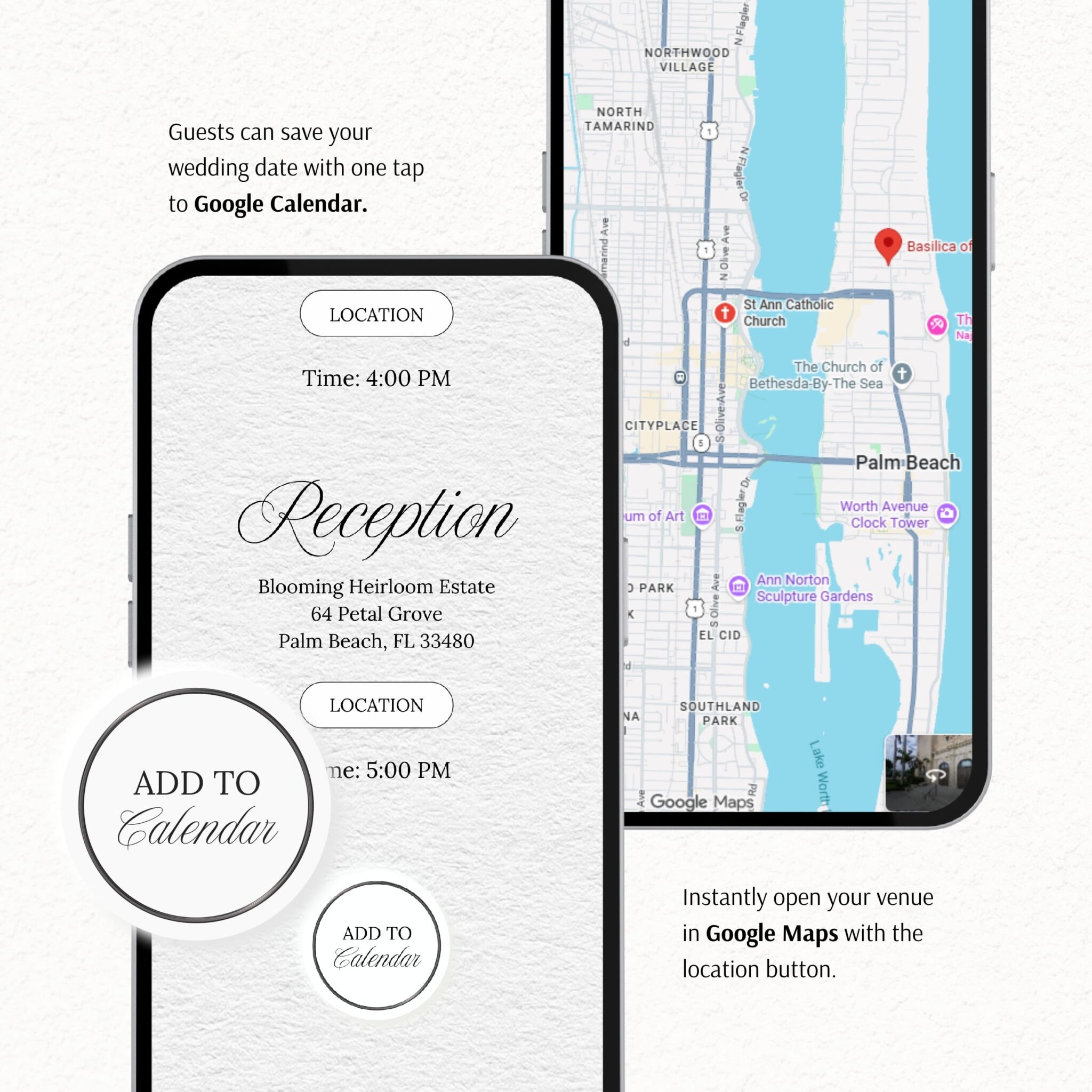 Minimalist Black & White Wedding Website Template with RSVP - Image 8