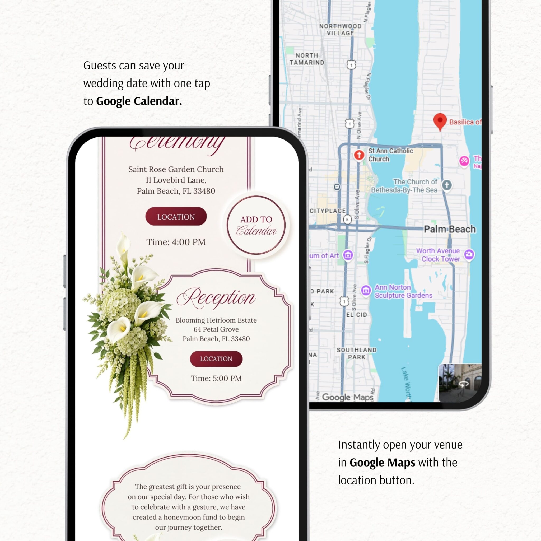 Burgundy Old Money Wedding Website Template with RSVP - Image 8